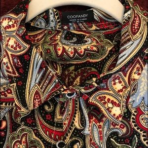 Coofandy awesome paisley button-up men’s shirt
